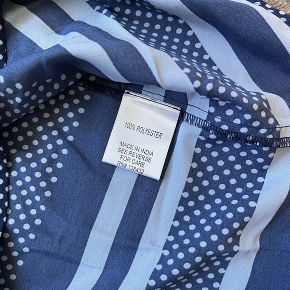 Modcloth Navy and White Striped Blouse - Picture 4 of 5